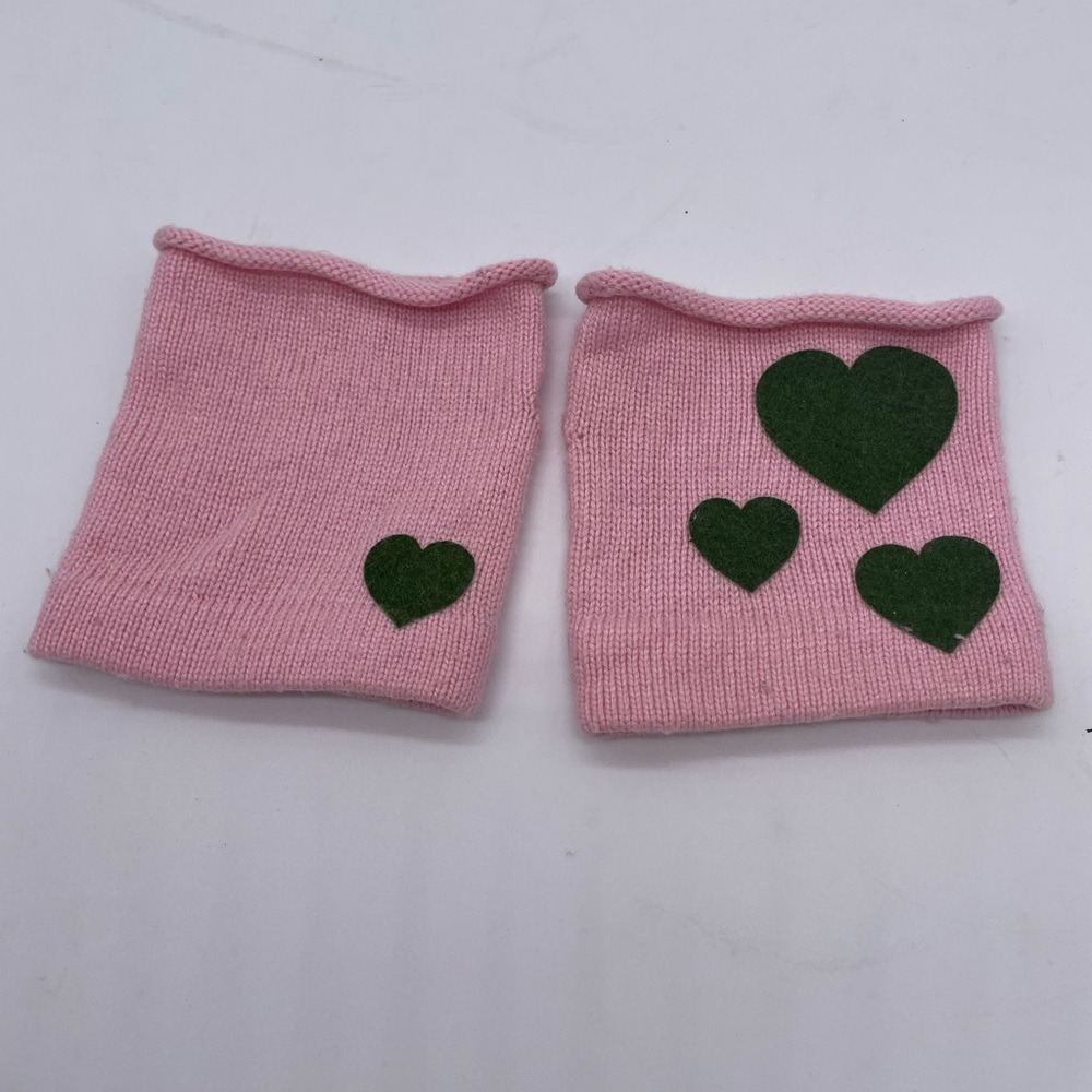 Juicy Couture Pink and Green Heart Mittens